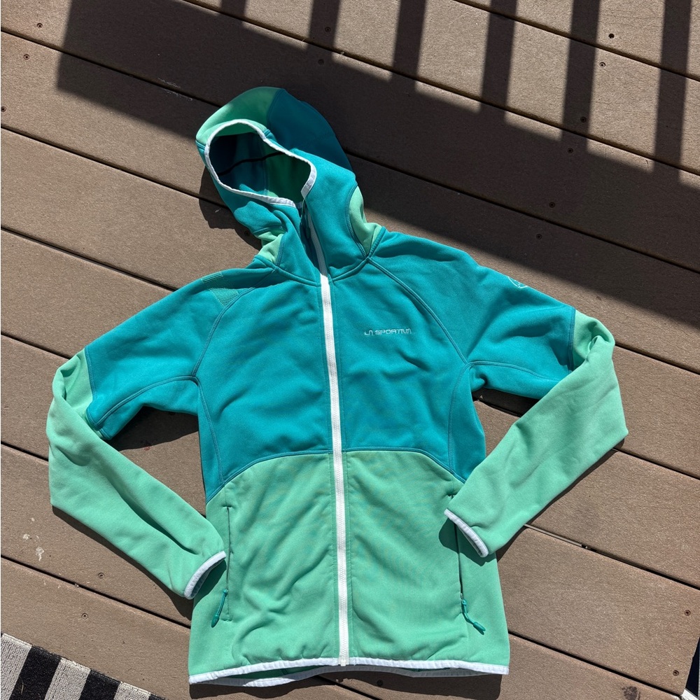 La Sportiva Women’s Teal & Mint Hooded Fleece Jacket
